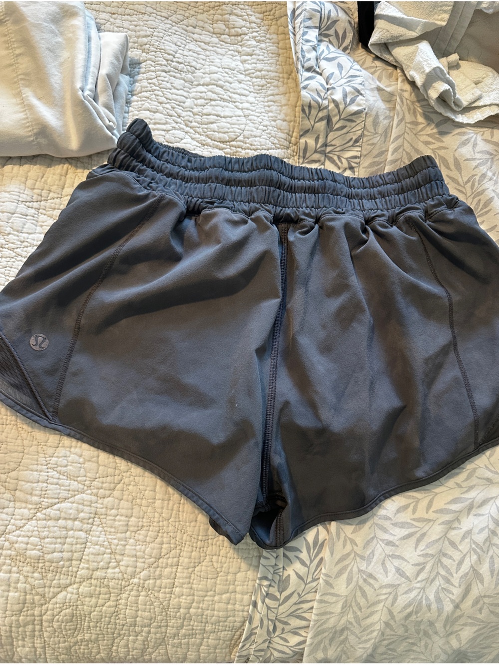 lululemon athletica Women’s hottie hit high rise Athletic Shorts - grey tie dye